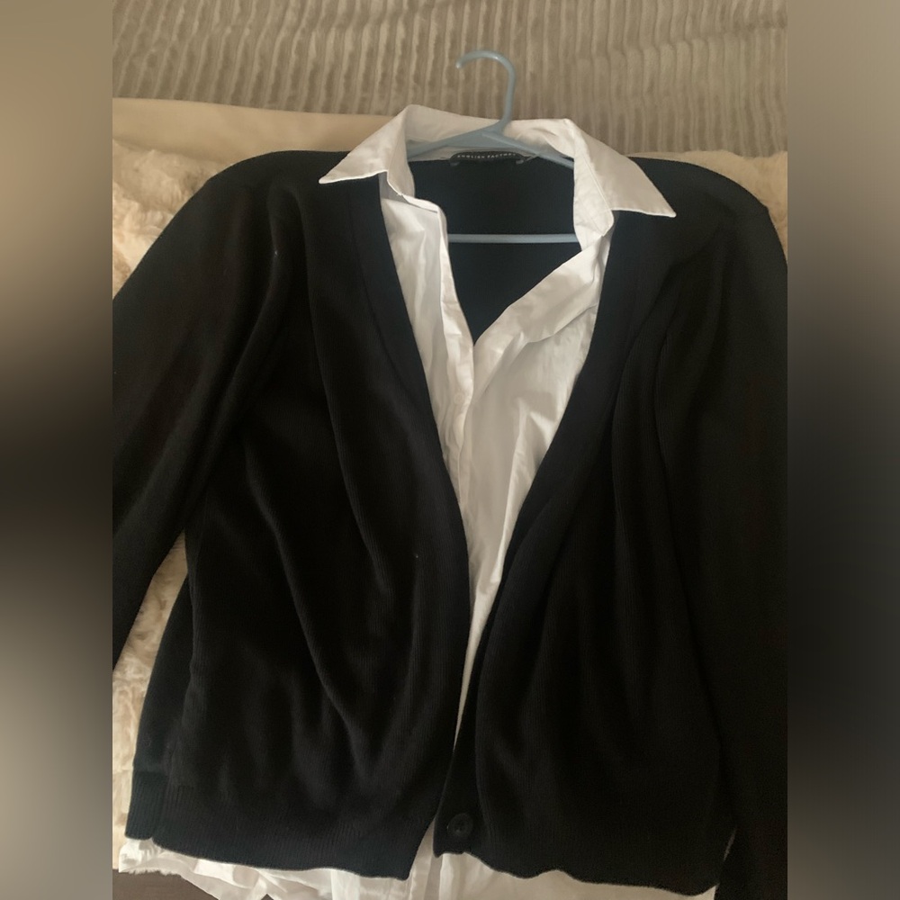 Gently used sweater/shirt combo